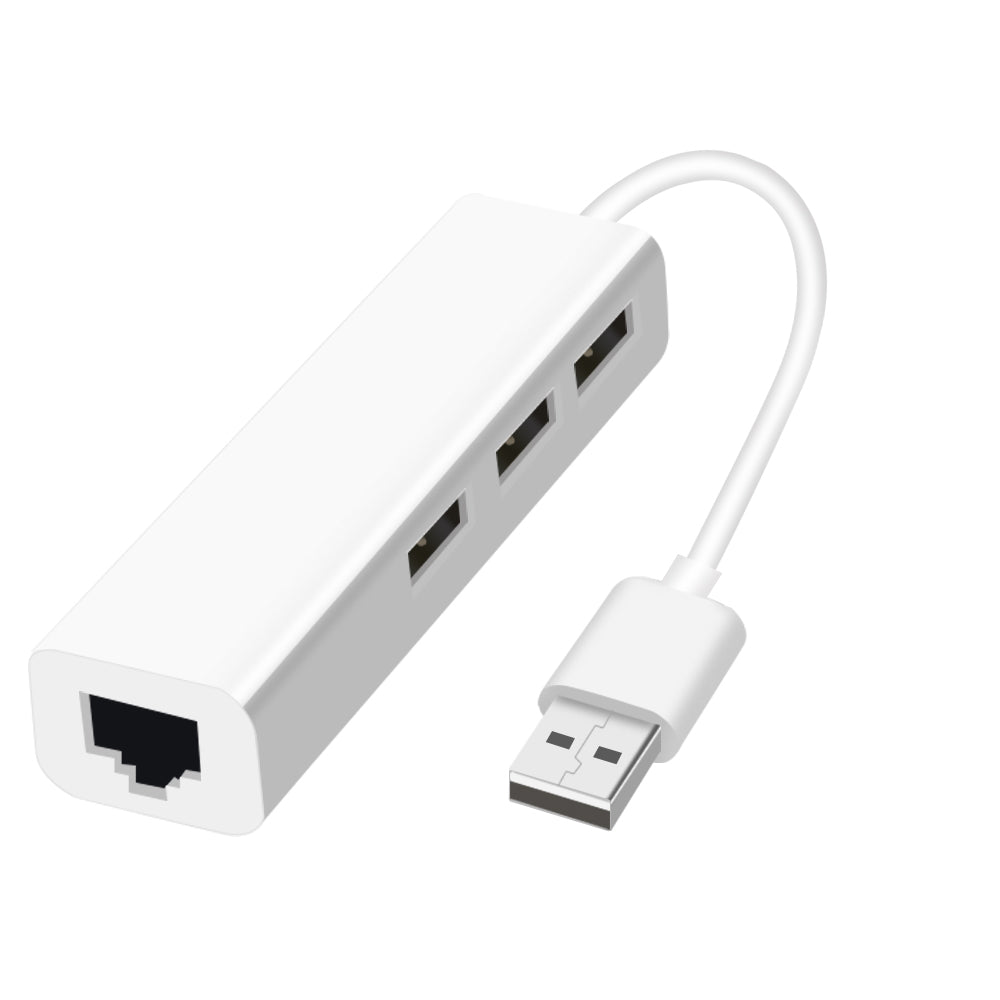 USB Ethernet with 3 Port USB HUB