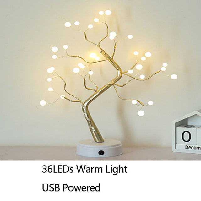 Night Light Home Decoration Party Cherry Tree Shape LED Light DIY Firework