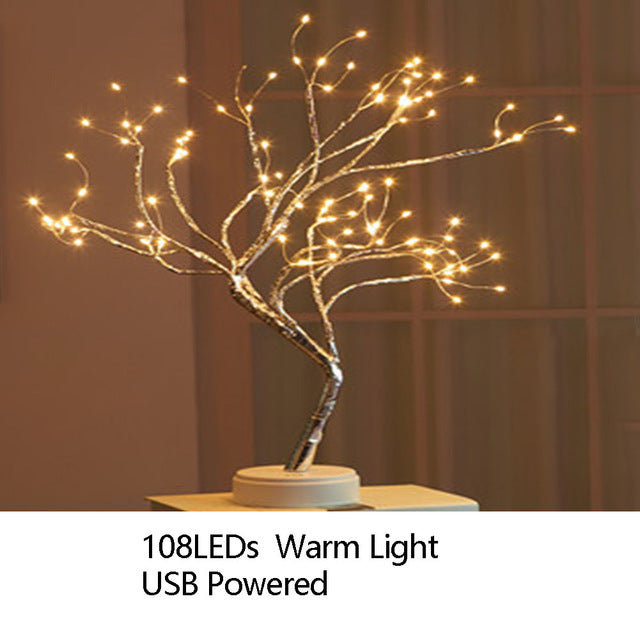 Night Light Home Decoration Party Cherry Tree Shape LED Light DIY Firework