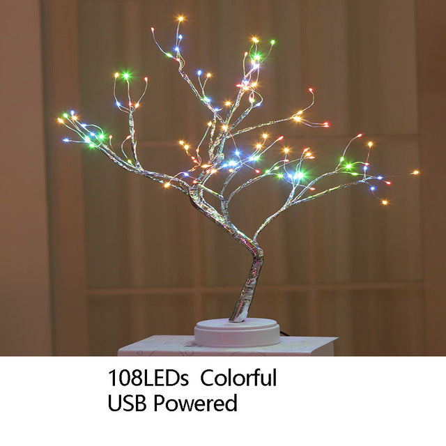 Night Light Home Decoration Party Cherry Tree Shape LED Light DIY Firework