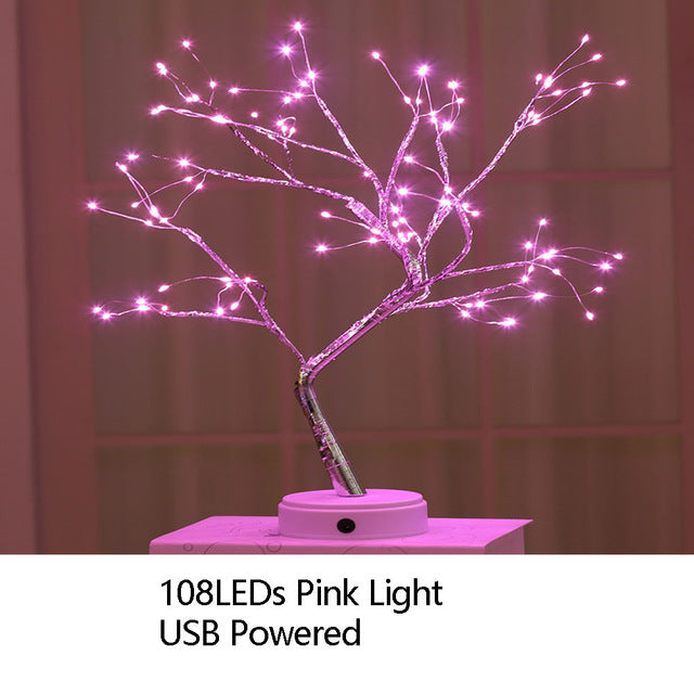 Night Light Home Decoration Party Cherry Tree Shape LED Light DIY Firework