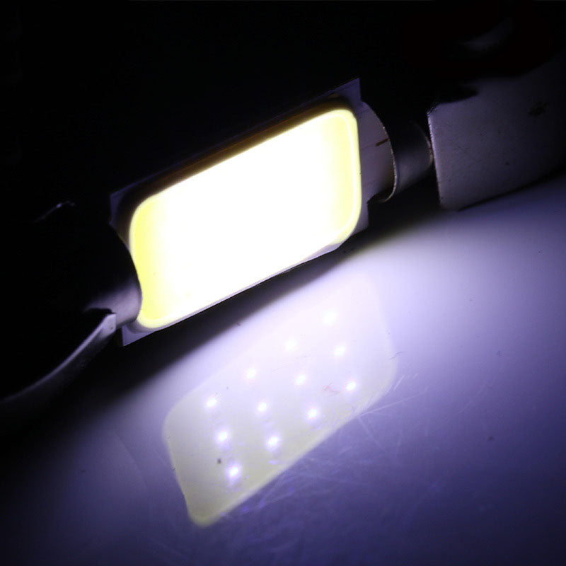 1x LED COB Festoon 12V White bulbs for cars License plate Interior Reading Light 6500K 12SMD