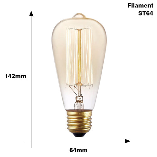 Retro Edison Light Bulb Filament Incandescent Ampoule Bulbs Vintage Edison Lamp