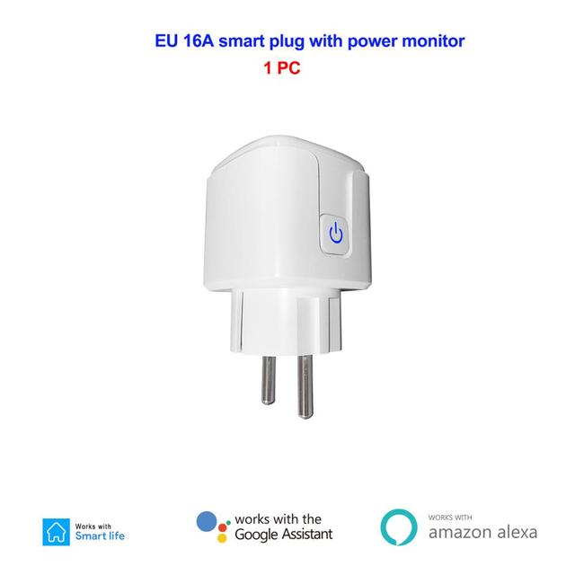 16A EU Smart Wifi Power Plug Home Wifi Wireless Socket Outlet