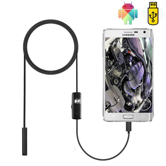 7mm Endoscope Camera Flexible IP67 Waterproof Micro USB Inspection Borescope Camera