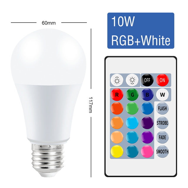 E27 Smart Control Lamp Led RGB Light Dimmable RGBW Led Lamp Colorful Changing Bulb Led