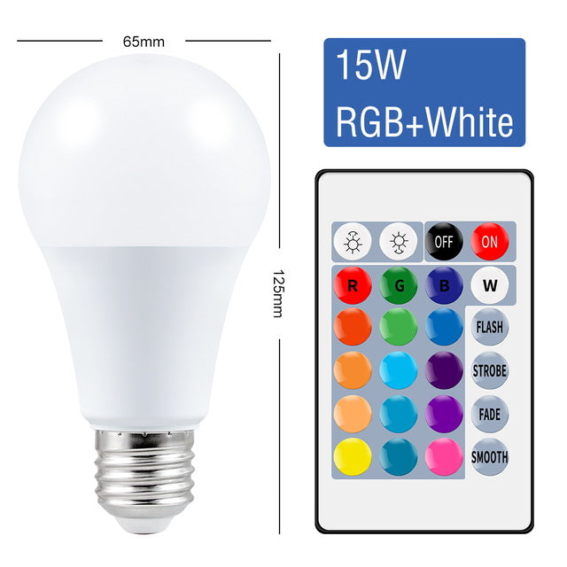 E27 Smart Control Lamp Led RGB Light Dimmable RGBW Led Lamp Colorful Changing Bulb Led