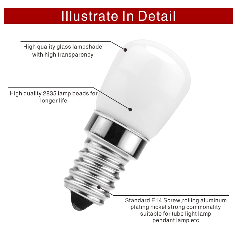 LED Fridge Light Bulb Refrigerator Corn bulb Lamp White/Warm white