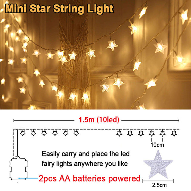 Fairy Lights Festoon Led Light String Lights Decoration Star Bulb