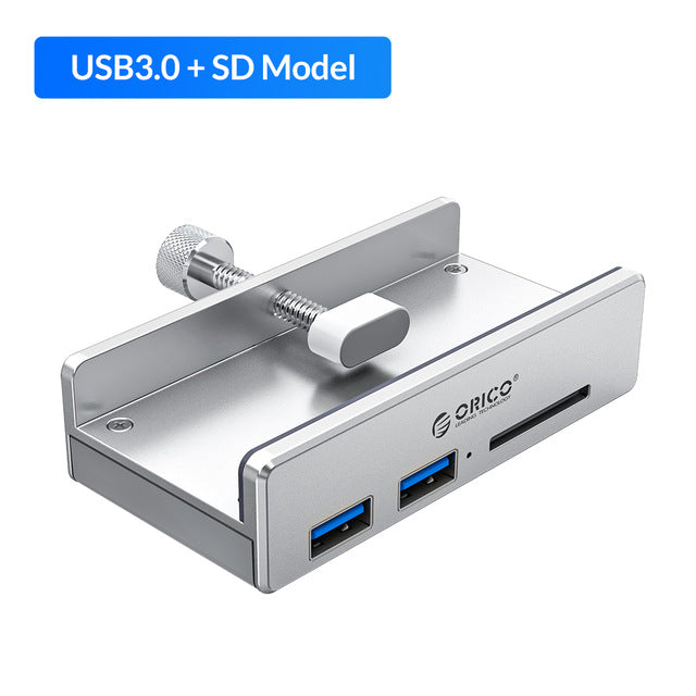 Clip-type USB 3.0 HUB Aluminum External Multi 4 Ports USB Splitter Adapter Computer Accessories