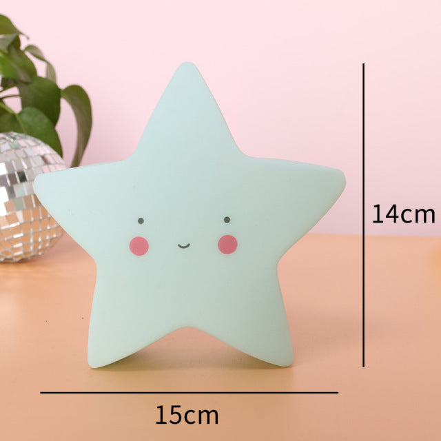 4 Colors Star LED Night Light Creative Bedroom Decoration Light Night Light