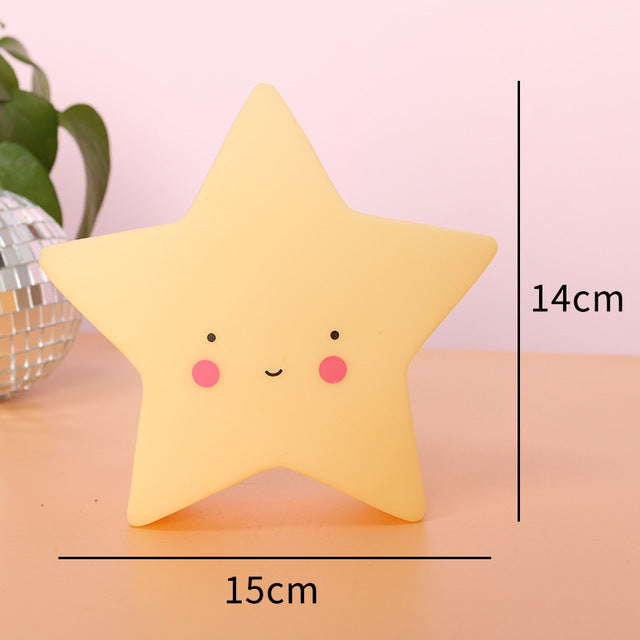 4 Colors Star LED Night Light Creative Bedroom Decoration Light Night Light