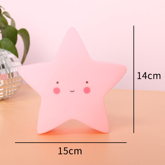 4 Colors Star LED Night Light Creative Bedroom Decoration Light Night Light