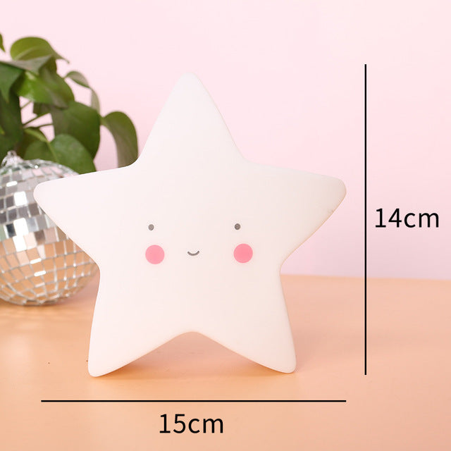 4 Colors Star LED Night Light Creative Bedroom Decoration Light Night Light