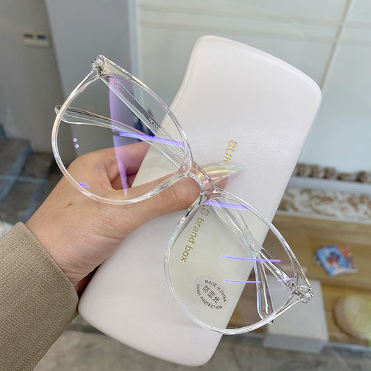 Transparent Computer Glasses Frame Anti Blue Light Round Eyewear Blocking Glasses Optical Spectacle Eyeglass