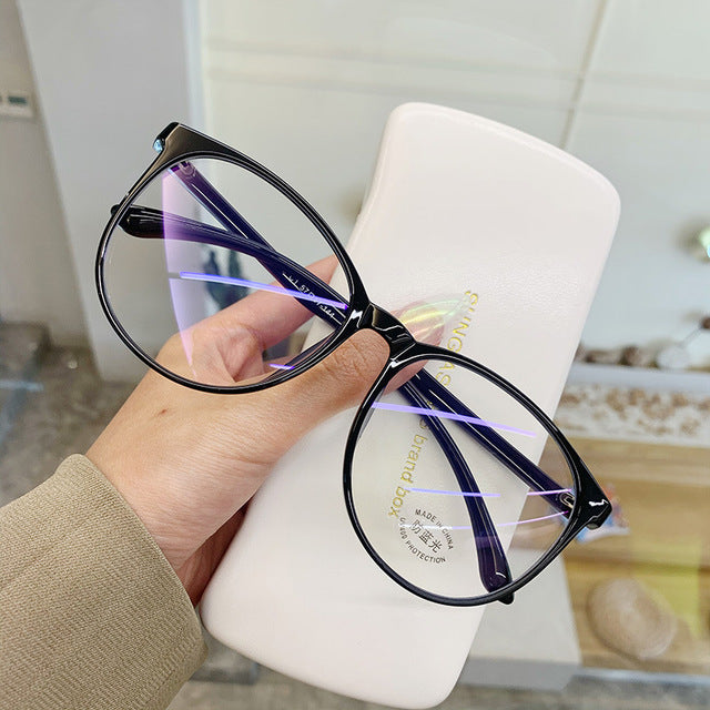 Transparent Computer Glasses Frame Anti Blue Light Round Eyewear Blocking Glasses Optical Spectacle Eyeglass