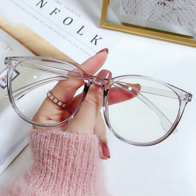 Transparent Computer Glasses Frame Anti Blue Light Round Eyewear Blocking Glasses Optical Spectacle Eyeglass