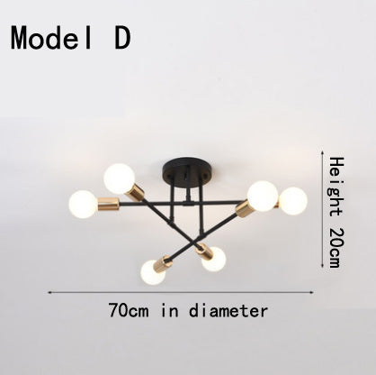 Modern Creative Lighting Warm And Romantic Golden Modern Ceiling Lamps