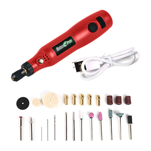 Mini Wireless Drill Electric Carving Pen Variable Speed USB Cordless Drill Rotary Tools Kit