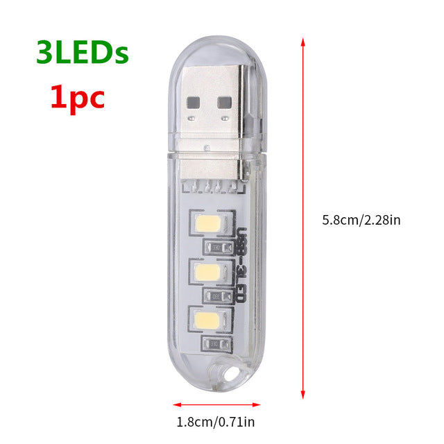 Mini Portable USB LED Book Light DC5V Ultra Bright Reading Book Lamp