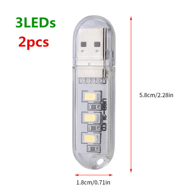 Mini Portable USB LED Book Light DC5V Ultra Bright Reading Book Lamp