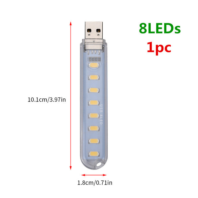 Mini Portable USB LED Book Light DC5V Ultra Bright Reading Book Lamp