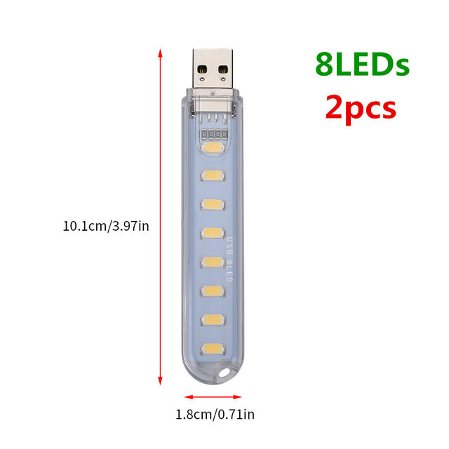 Mini Portable USB LED Book Light DC5V Ultra Bright Reading Book Lamp