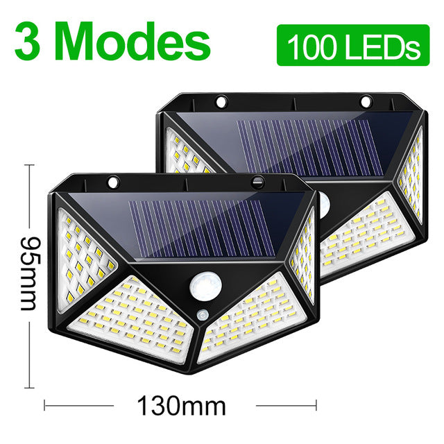 180 100 LED Solar Light Outdoor Solar Lamp with Motion Sensor Solar LED Light Waterproof