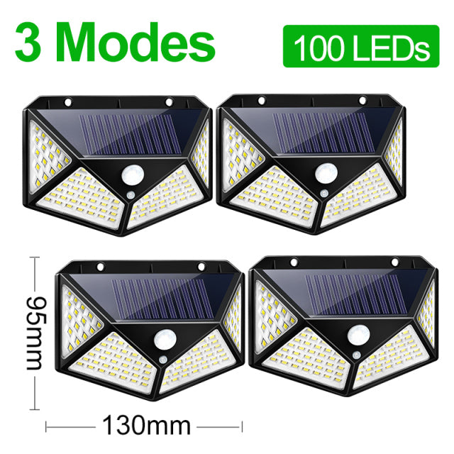 180 100 LED Solar Light Outdoor Solar Lamp with Motion Sensor Solar LED Light Waterproof