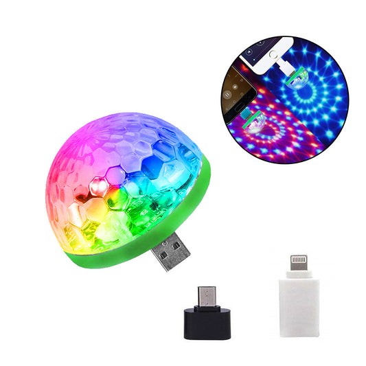 Portable Cell phone Stage lights Mini Projection lamp Party Disco ball Light Indoor Lamps