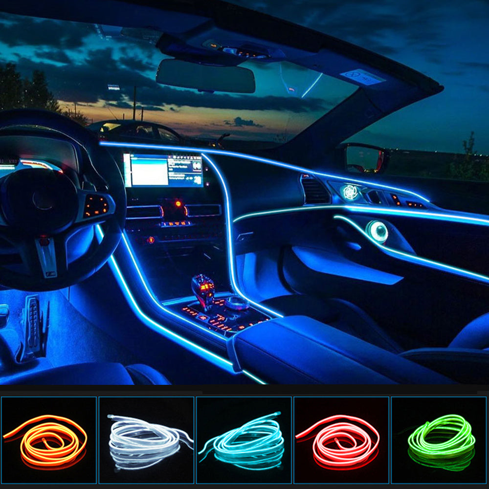 Car Interior Led Decorative Lamp EL Wiring Neon Strip