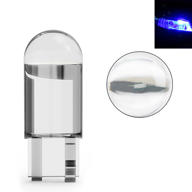 Super Bright LED Glass Housing Cob Car Bulb White Green Blue Red Wedge License Plate Lamp Dome Light