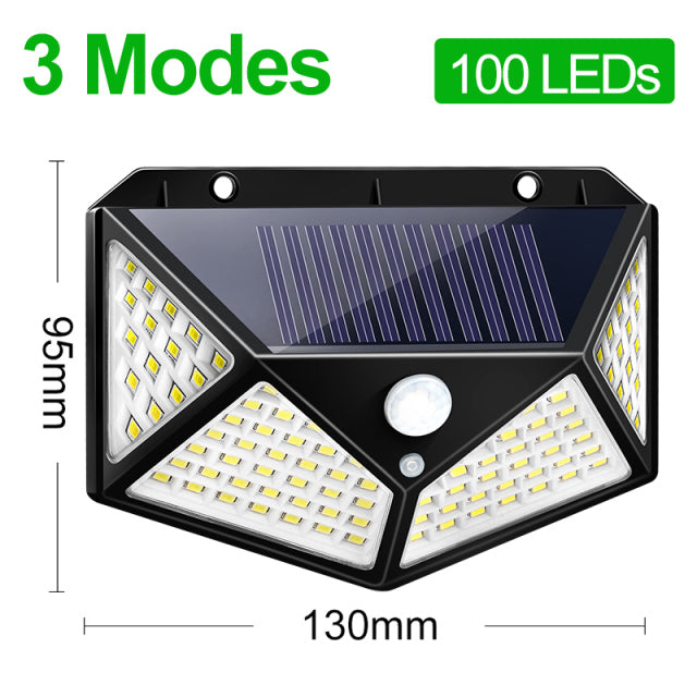 180 100 LED Solar Light Outdoor Solar Lamp with Motion Sensor Solar LED Light Waterproof