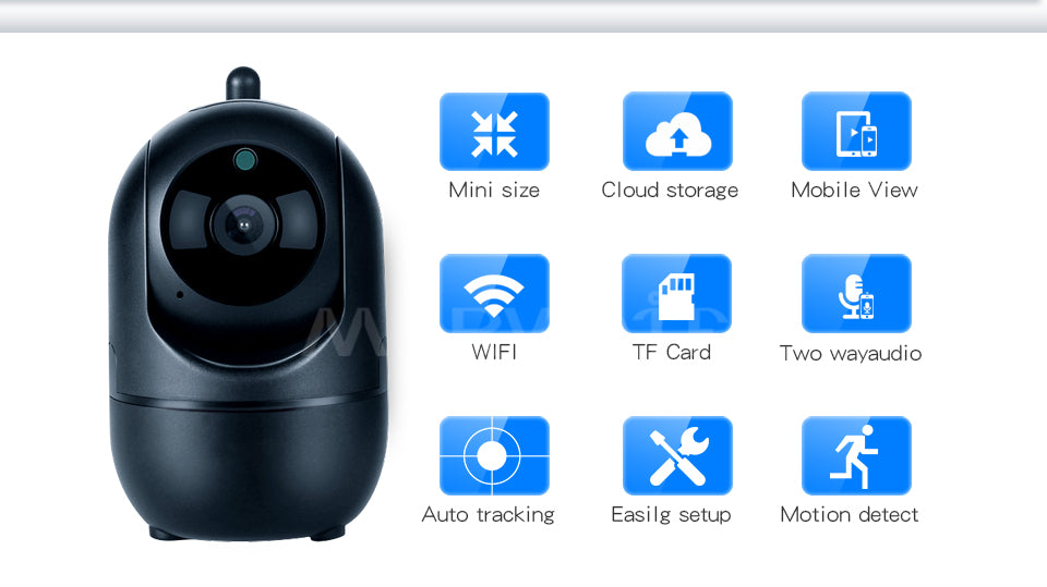 Wireless IP Camera Wifi Intelligent Auto Tracking CCTV Camera Baby Monitor