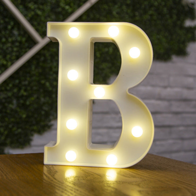 Alphabet Letter LED Lights Luminous Number Lamp Decor  Battery Night Light for home Wedding Birthday Christmas party Decoration