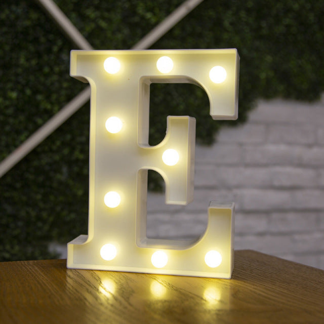 Alphabet Letter LED Lights Luminous Number Lamp Decor  Battery Night Light for home Wedding Birthday Christmas party Decoration