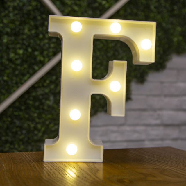 Alphabet Letter LED Lights Luminous Number Lamp Decor  Battery Night Light for home Wedding Birthday Christmas party Decoration