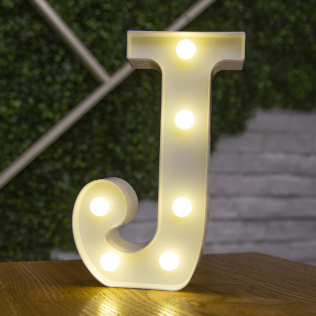 Alphabet Letter LED Lights Luminous Number Lamp Decor  Battery Night Light for home Wedding Birthday Christmas party Decoration