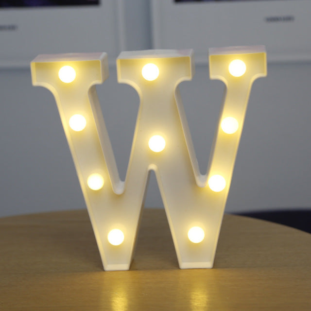 Alphabet Letter LED Lights Luminous Number Lamp Decor  Battery Night Light for home Wedding Birthday Christmas party Decoration