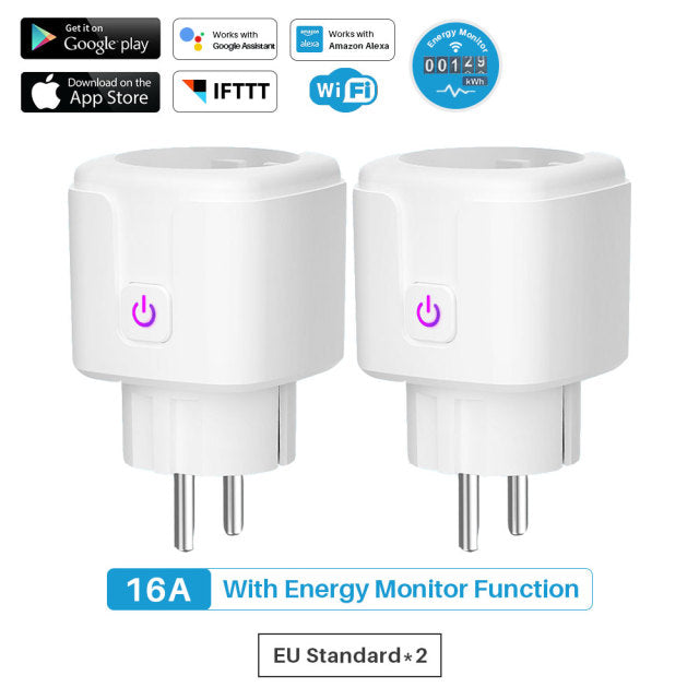 16A Zigbee / WiFi Smart Plug Socket With Power Energy Monitor EU Multi Plug