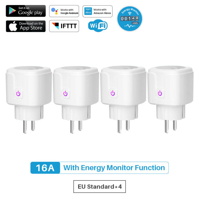 16A Zigbee / WiFi Smart Plug Socket With Power Energy Monitor EU Multi Plug