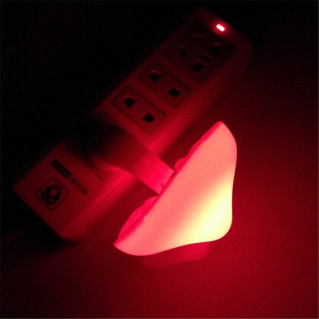 Led Night Light Mushroom Wall Socket Lamp Sensor Bedroom Light Home Decoration