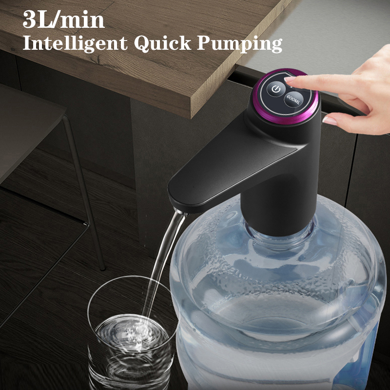 HiPiCok Water Dispenser USB Water Pump 19 Liters for Bottle Mini Automatic Electric Water Gallon Bottle Pump Drink Dispenser