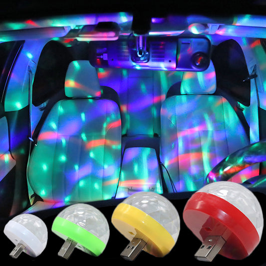 Car USB LED Party Lights Stage Portable Disco Ball Colorful Laser DJ Disco Light Music