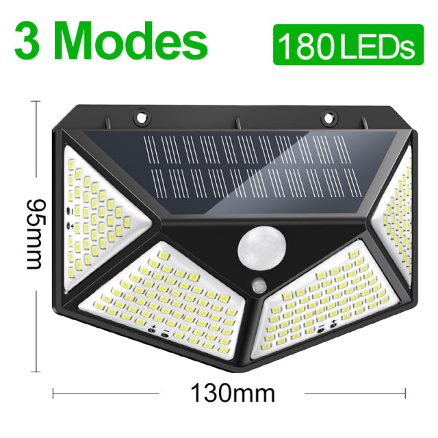 180 100 LED Solar Light Outdoor Solar Lamp with Motion Sensor Solar LED Light Waterproof