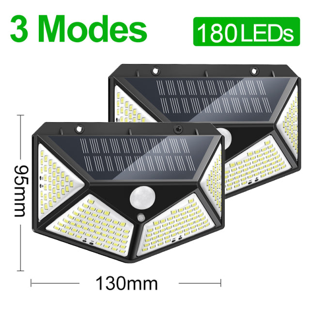 180 100 LED Solar Light Outdoor Solar Lamp with Motion Sensor Solar LED Light Waterproof