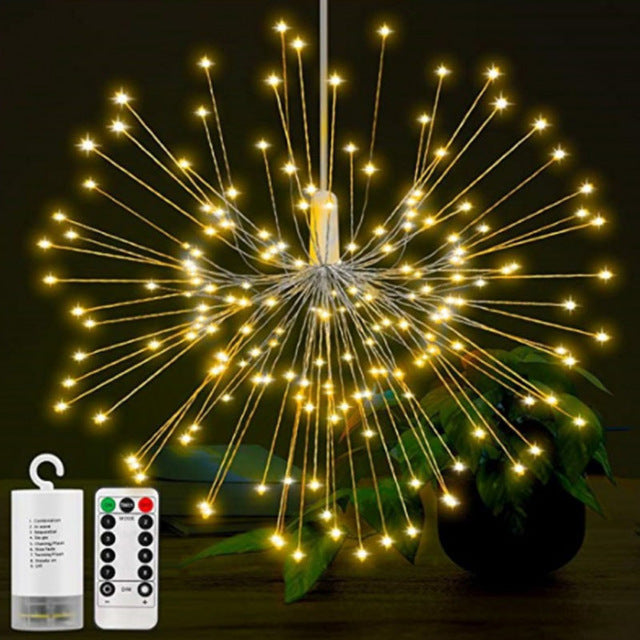 LED Waterproof Exploding Star Firework Lamp Fairy Lights Garden Home Decor