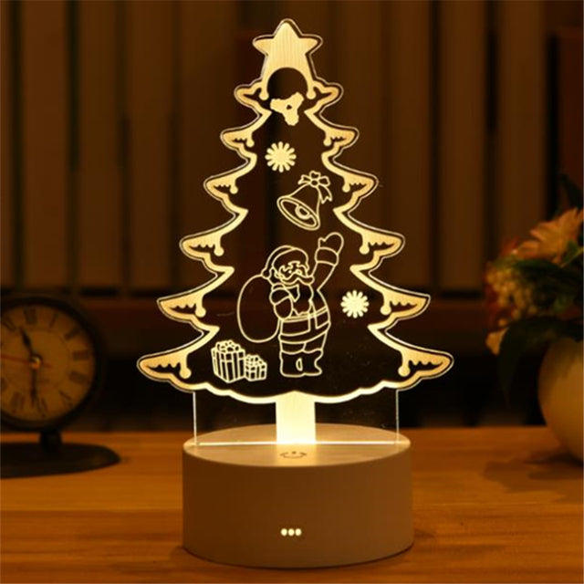 Lamp Acrylic USB LED Night Light Xmas Party Wedding Decoration Night Light Home