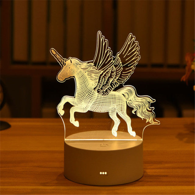 Lamp Acrylic USB LED Night Light Xmas Party Wedding Decoration Night Light Home