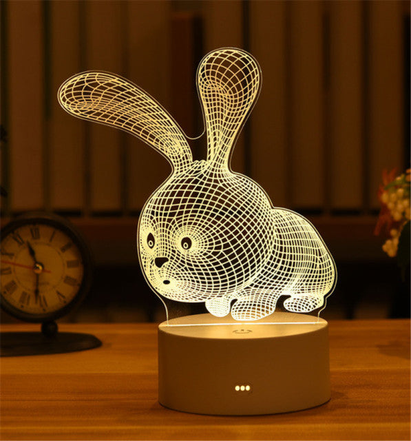 Lamp Acrylic USB LED Night Light Xmas Party Wedding Decoration Night Light Home